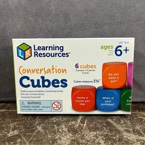 Learning Resources Conversation Cubes Ages 6+ Six Colors LER 7300 Classroom